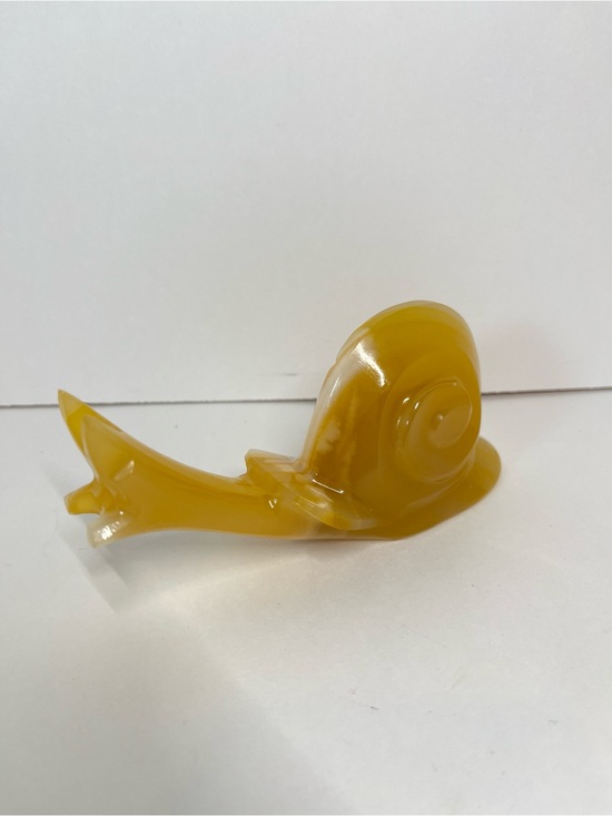 Other - Vtg Carved Onyx Marble Stone Snail Figure Figurine Slug MCM Whimsical Folk Art